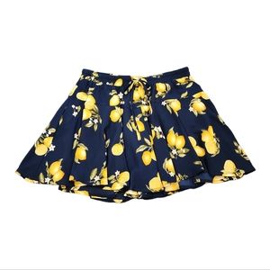 Sadie & Sage brand navy blue lemon skirt